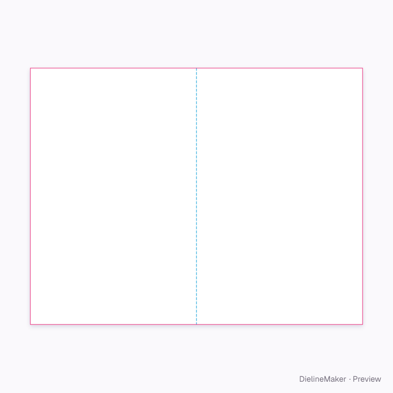 11 × 17 in bulletin flat dieline