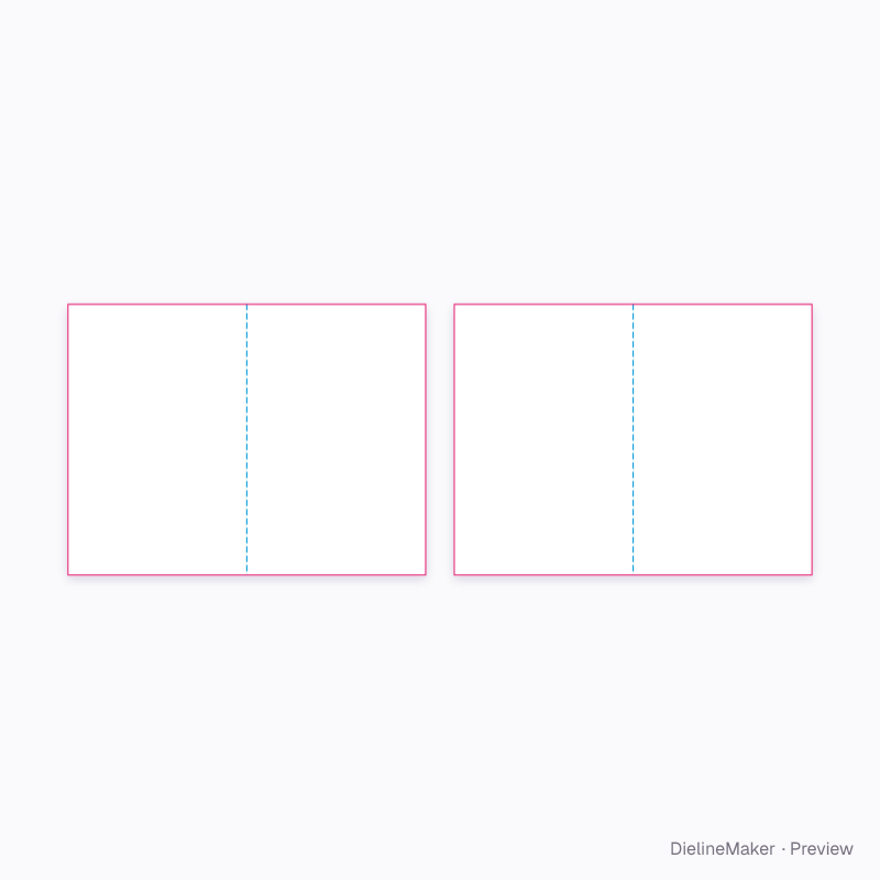 Broadsheet newspaper flat dieline
