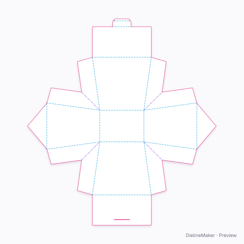 Flat dieline preview
