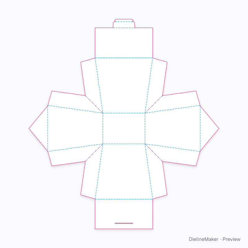 Noodle carton 26 oz flat dieline