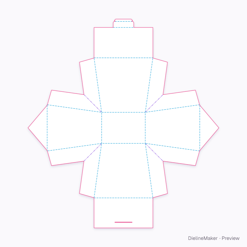 Noodle carton 32 oz flat dieline