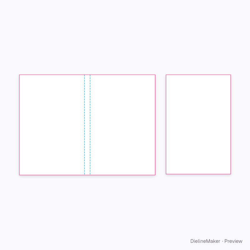 Digest 5.5 × 8.5 in bound notebook artwork area