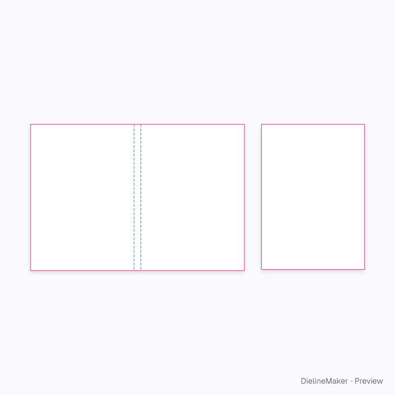 Executive 7.25 × 10.25 in bound notebook artwork area