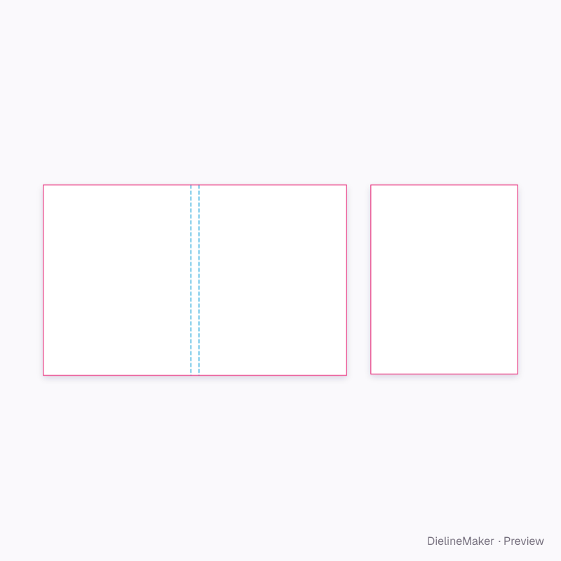 US letter 8.5 × 11 in bound notebook artwork area