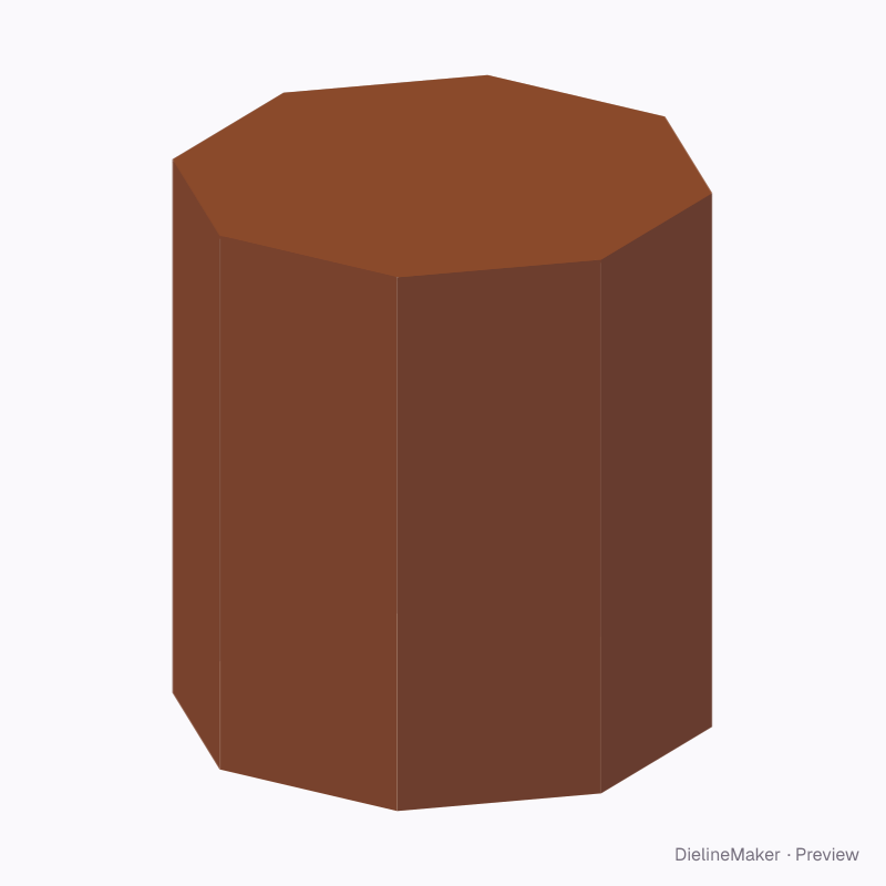 Votive polygon carton — Octagon box