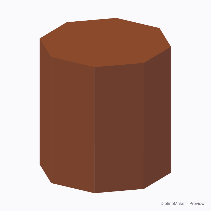Octagon candle box