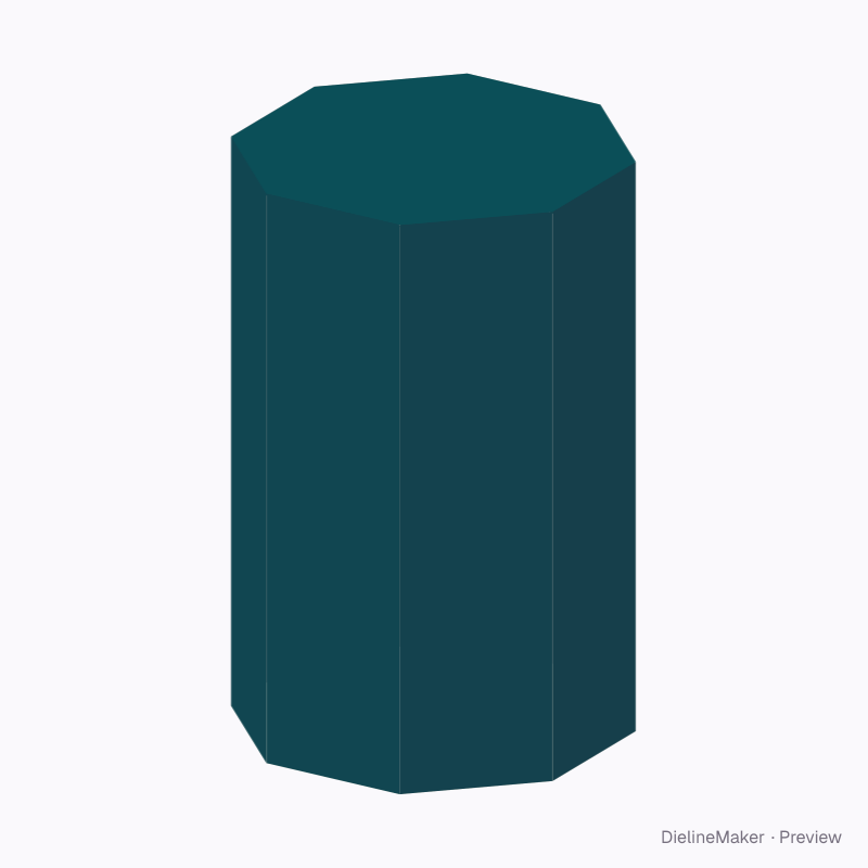 Octagon tea box