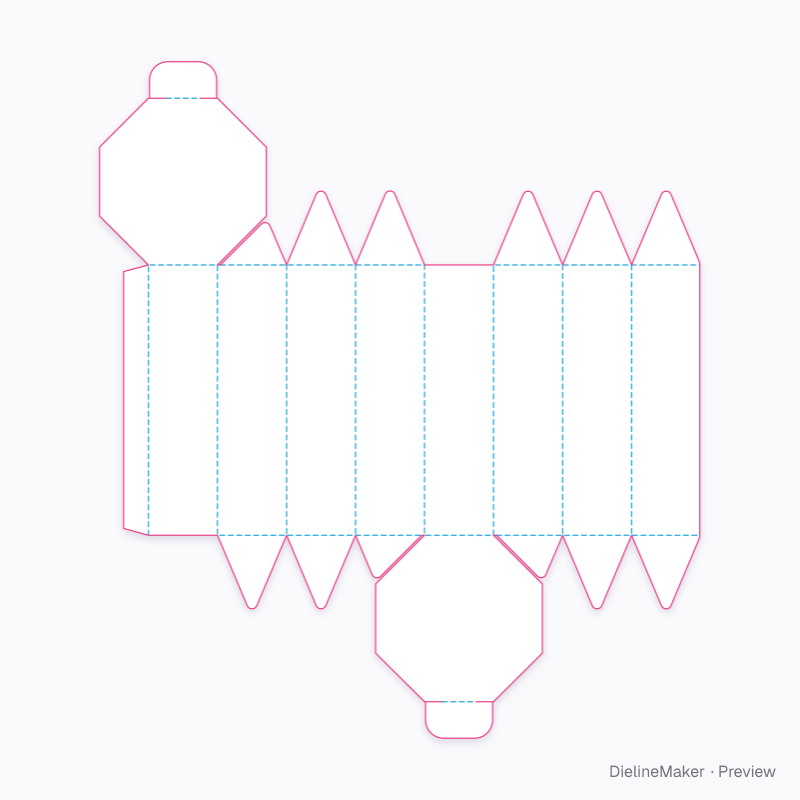 Flat dieline preview