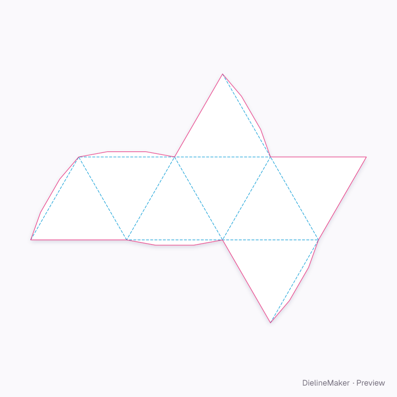 Flat dieline preview