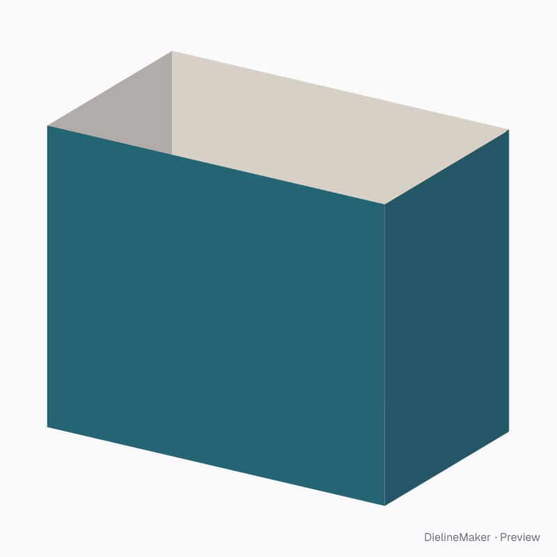 Open-top carton with tuck base
