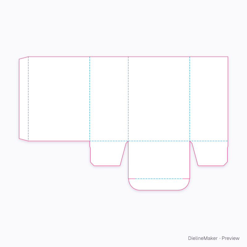 Pencil display caddy flat dieline