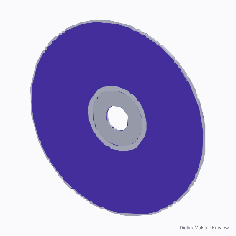 40 mm unprinted hub disc