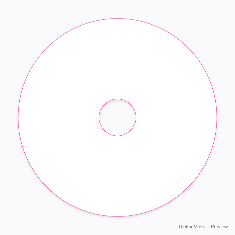 CD / DVD printed disc artwork area