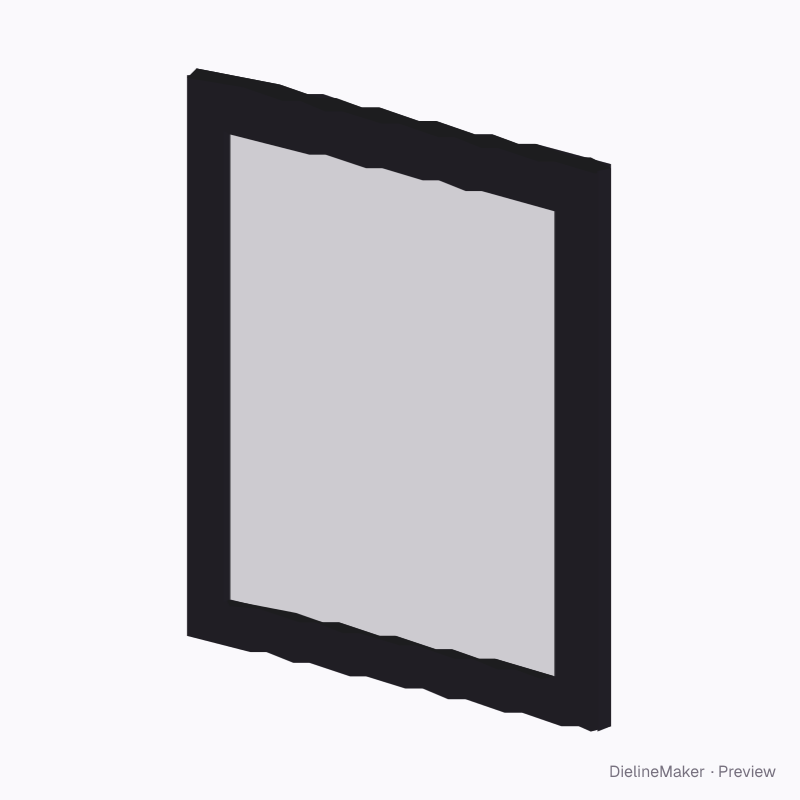 Stepped black certificate frame with mat