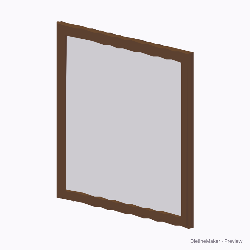 Walnut frame with wide white mat
