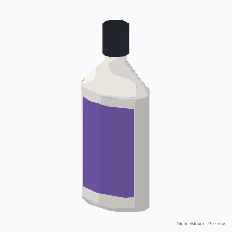 Oval lotion bottle