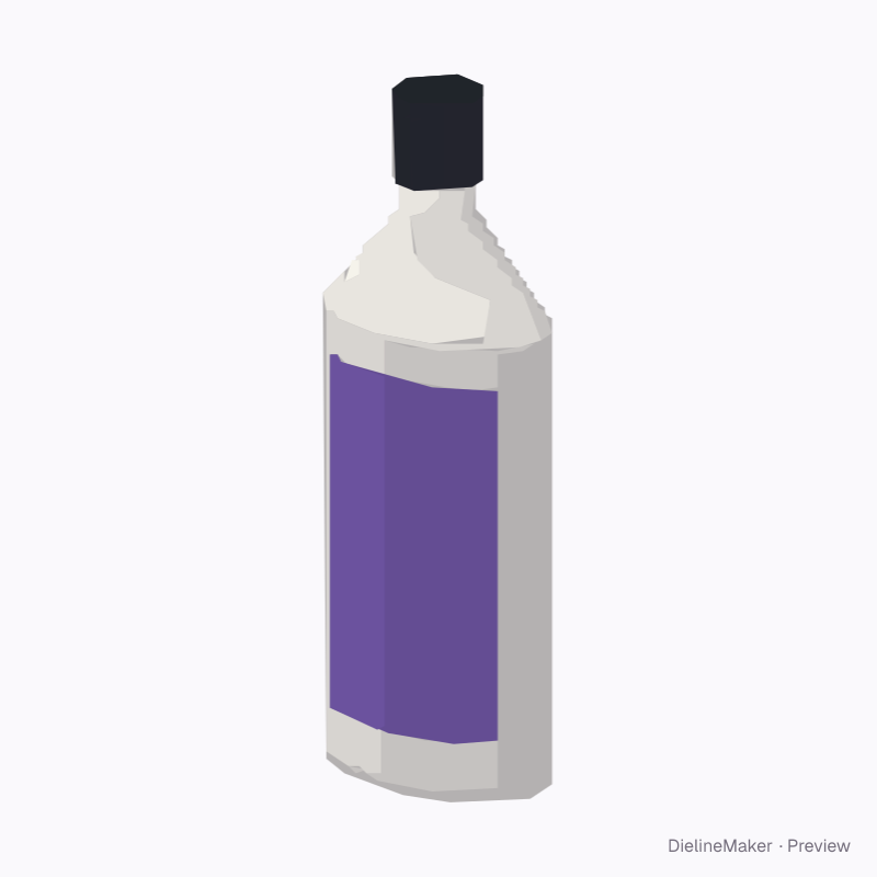Oval shampoo bottle