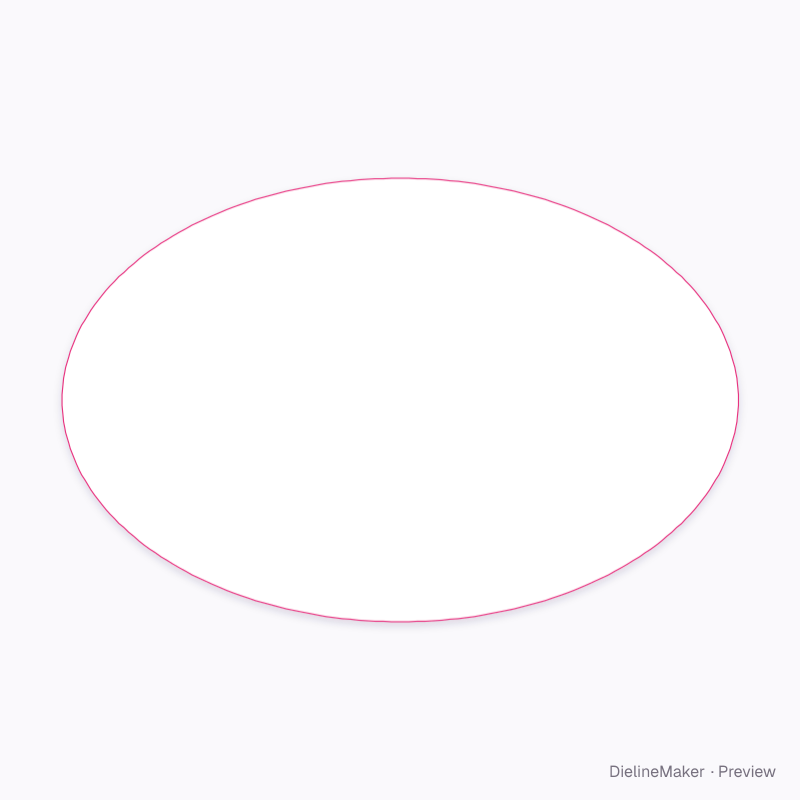 Oval deli tub 500 ml artwork area