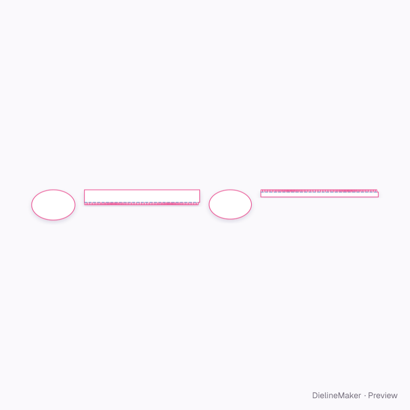 Oval soap gift flat dieline