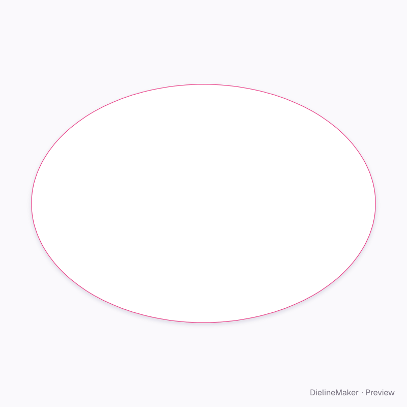 Kraft fluted oval platter artwork area