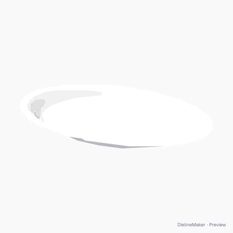 Large smooth oval platter