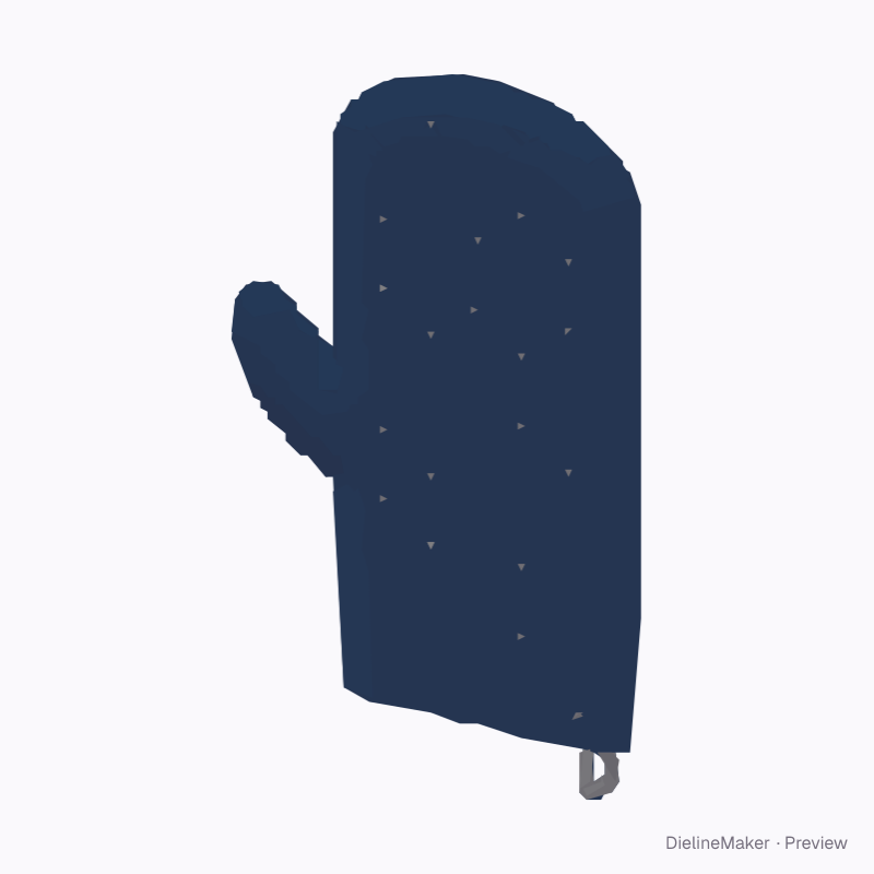 Oven mitt with left thumb