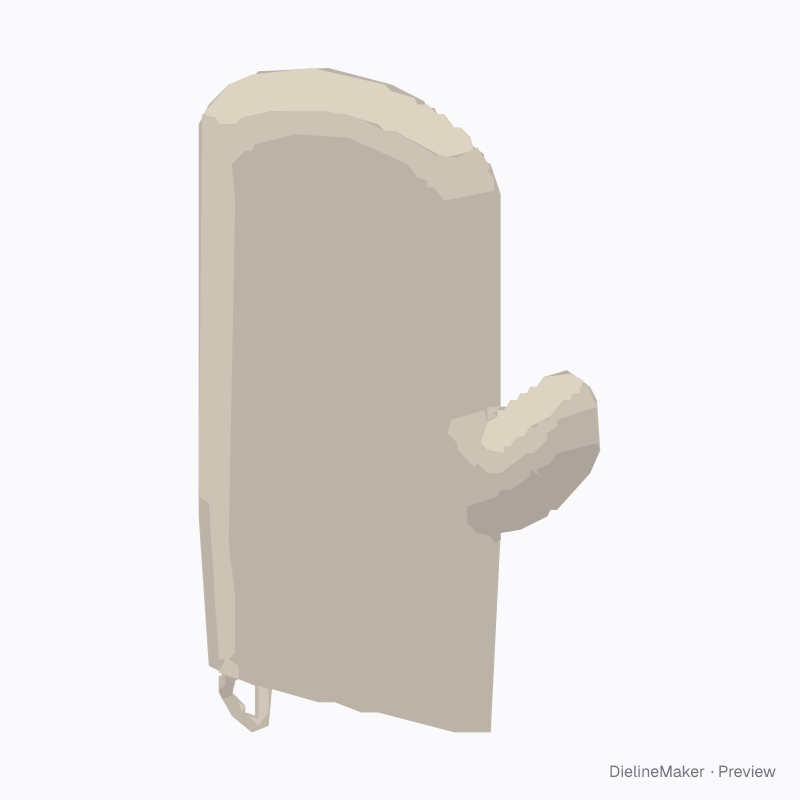 Plain padded kitchen mitt