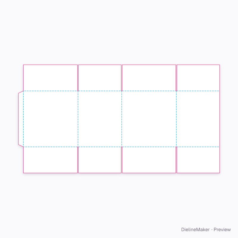 Small appliance carton — Overlap slotted box flat dieline