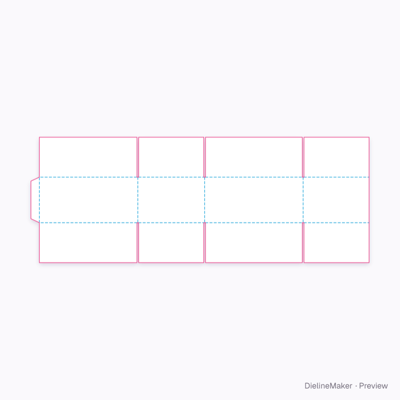 Footwear shipping carton — Overlap slotted box flat dieline