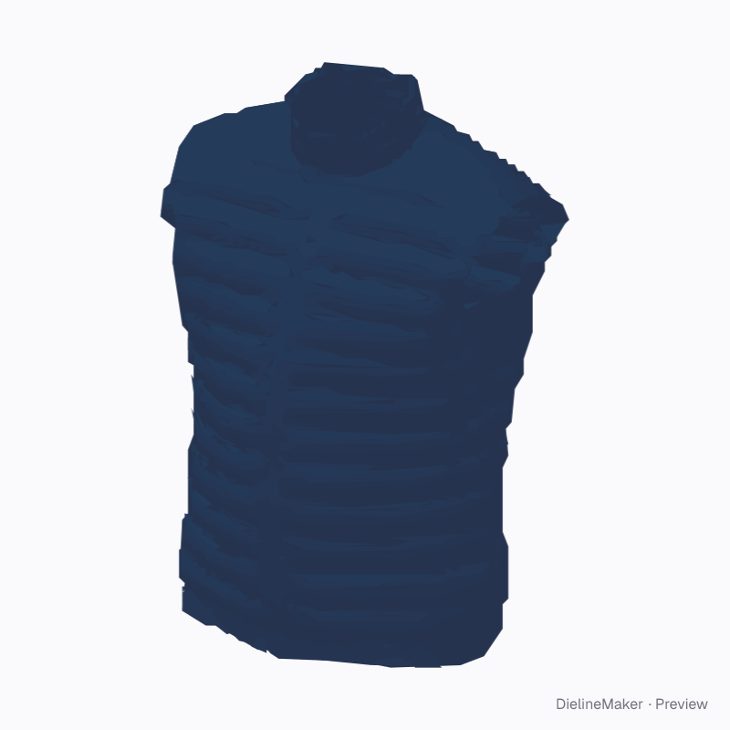 Padded stand-collar zip vest