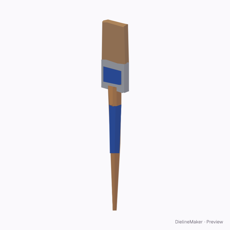 Wide flat paint brush