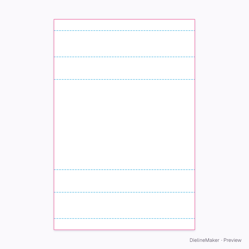 Triangular-rail cradle flat dieline