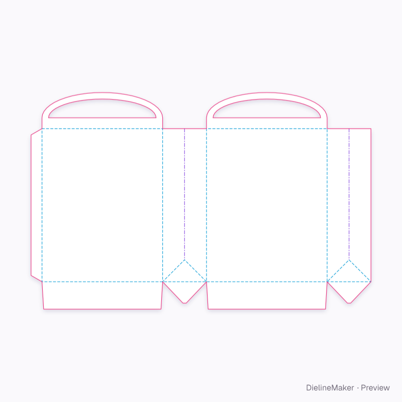 Flat dieline preview