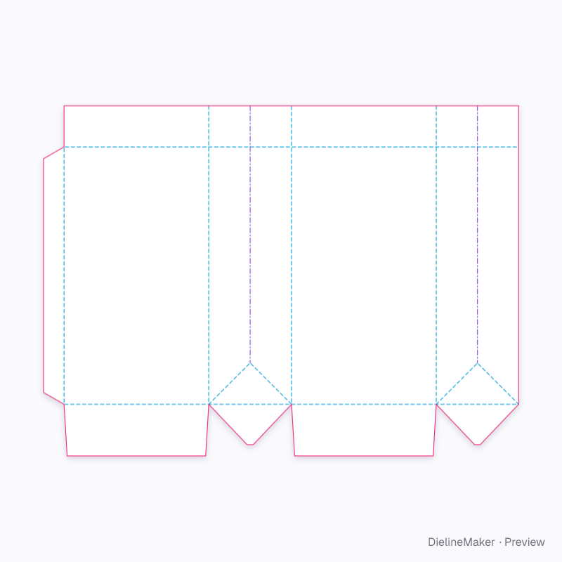 Bakery bag flat dieline