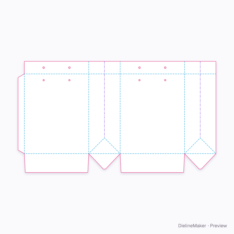Medium gift bag flat dieline