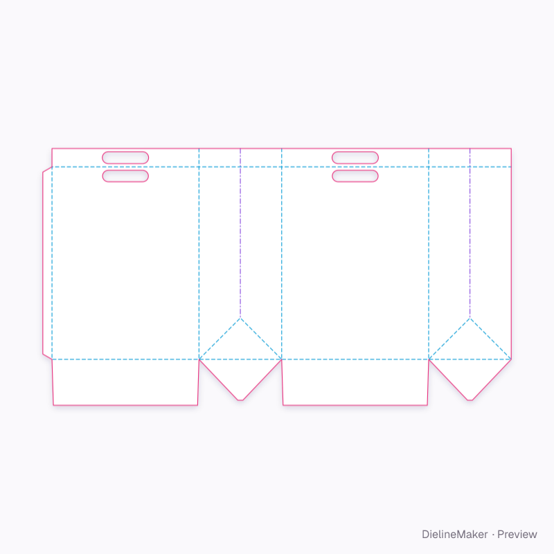 Grocery bag flat dieline