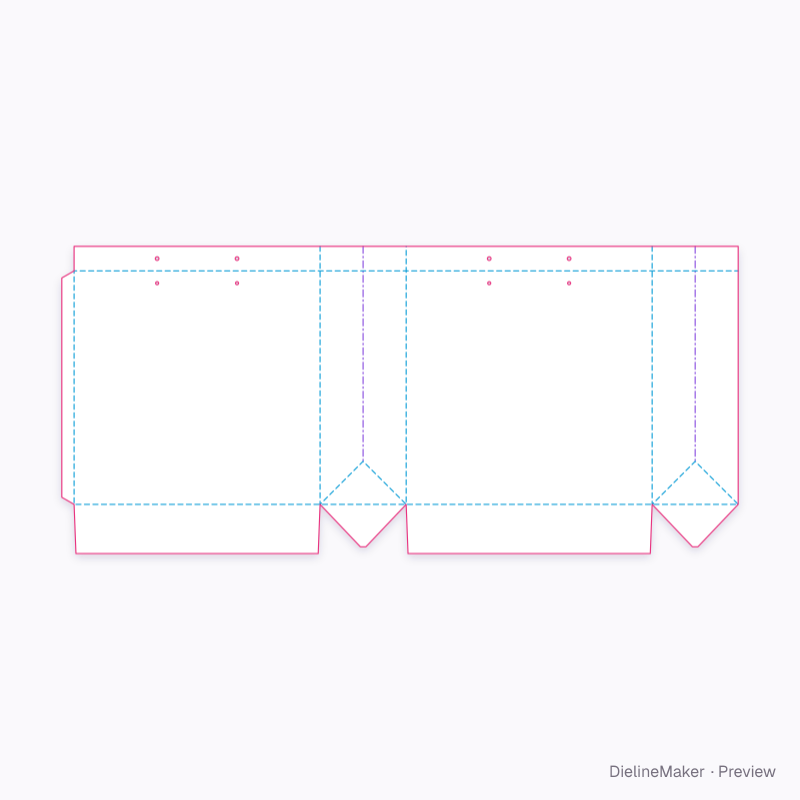 Large shopping bag flat dieline