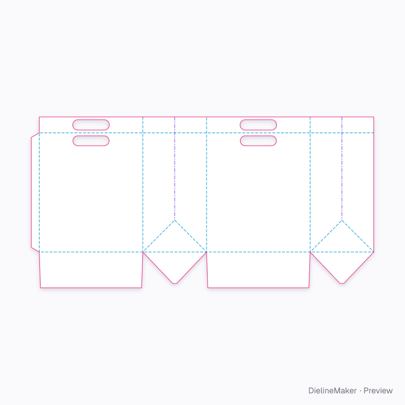 Takeaway bag flat dieline