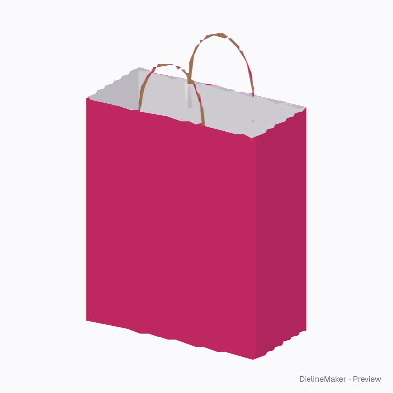 Twisted paper-handle retail bag