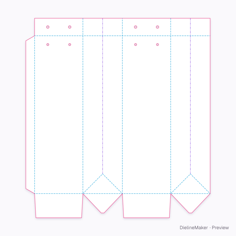 Wine bag flat dieline
