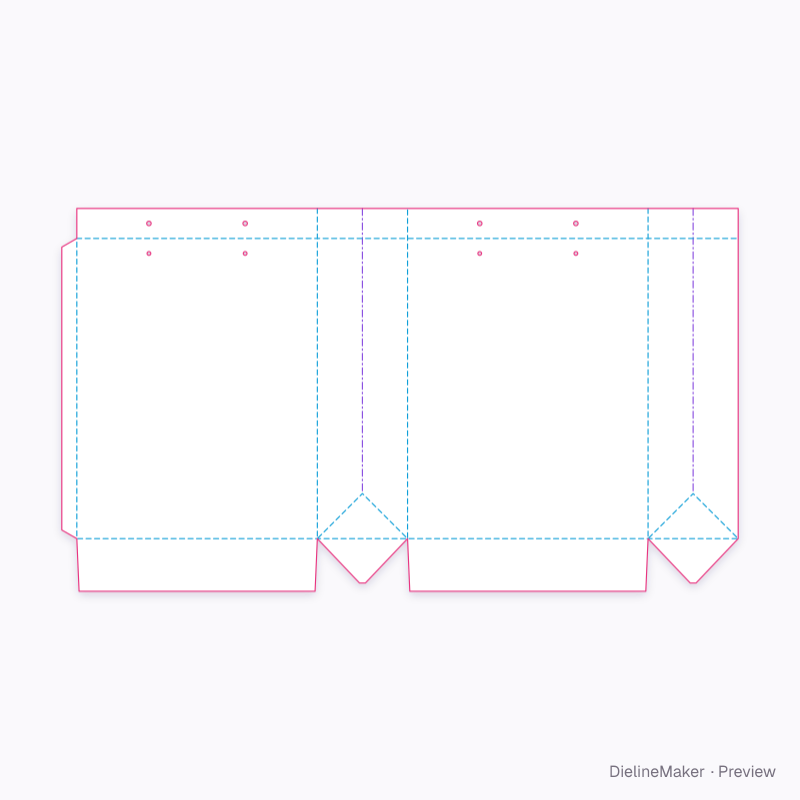 Apparel shopping bag flat dieline