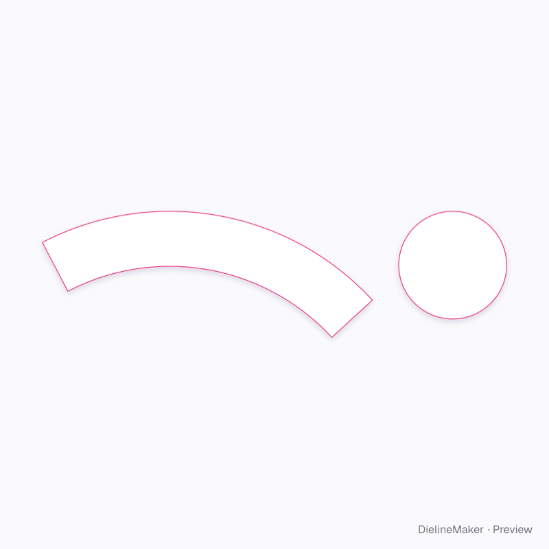 125 × 60 mm paper soup & salad bowl flat dieline