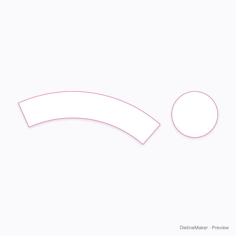 155 × 85 mm paper soup & salad bowl flat dieline