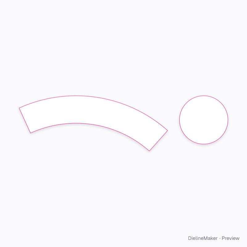 175 × 95 mm paper soup & salad bowl flat dieline