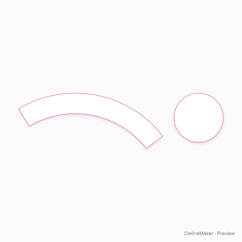 215 × 85 mm paper soup & salad bowl flat dieline