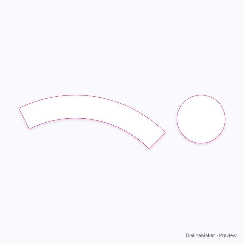 Poke bowl 1000 ml flat dieline