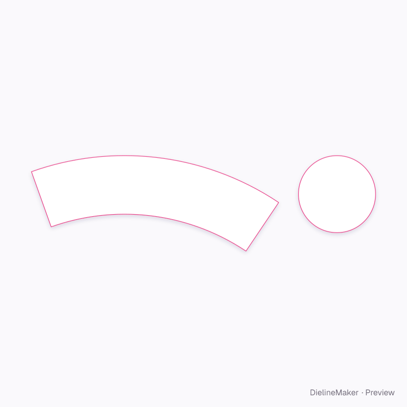 Paper soup bowl 500 ml flat dieline