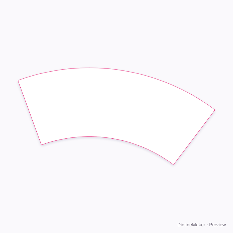 Cake cup ice-cream cone sleeve flat dieline