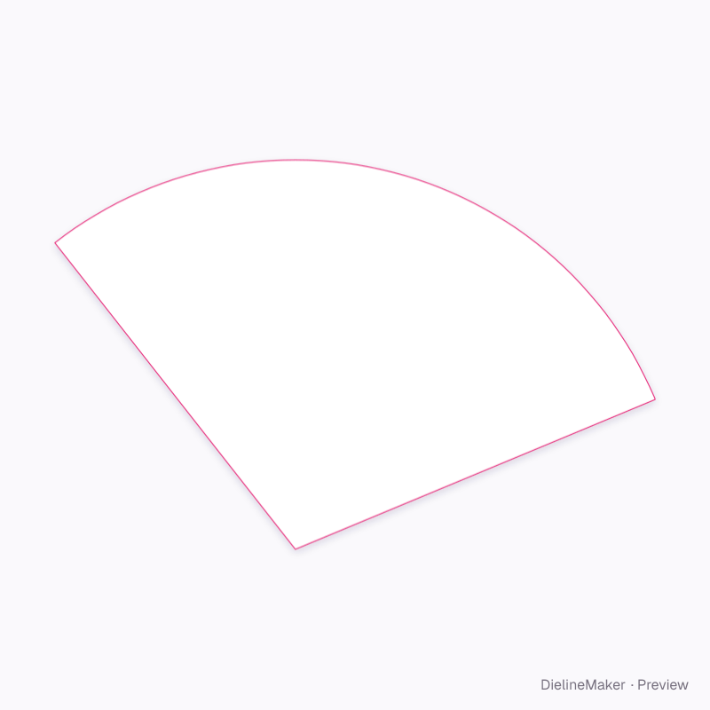 Fries cone flat dieline