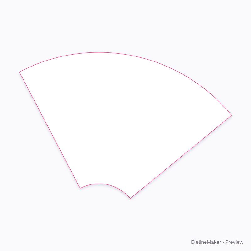 Ice-cream cone sleeve flat dieline